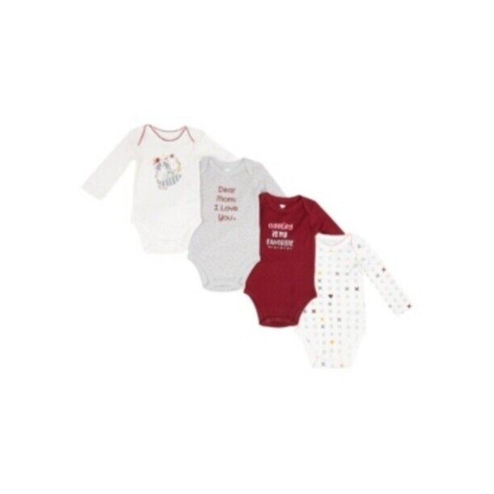 Koala Baby Girls 4 Piece Bodysuit Set 0-3 Months